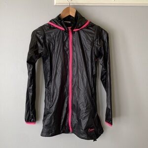 NIKE GOLF Dri Fit Jacket Women's XS Black Pink Lightweight Removable Sleeves